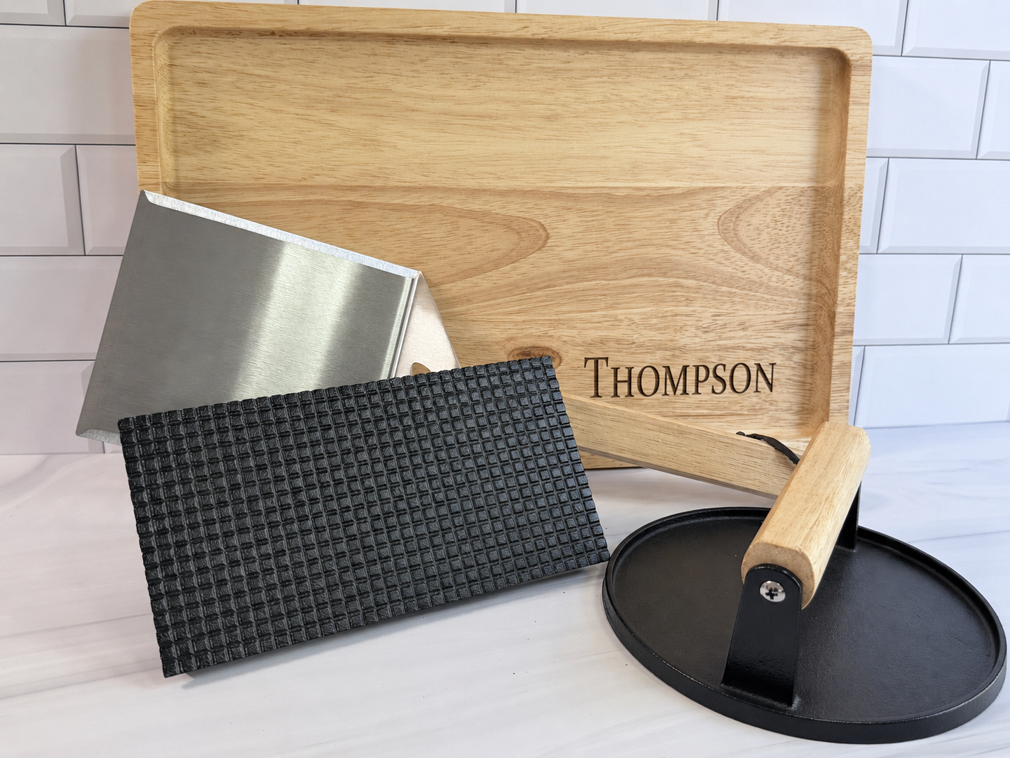 Personalized Smash Burger Grill Set