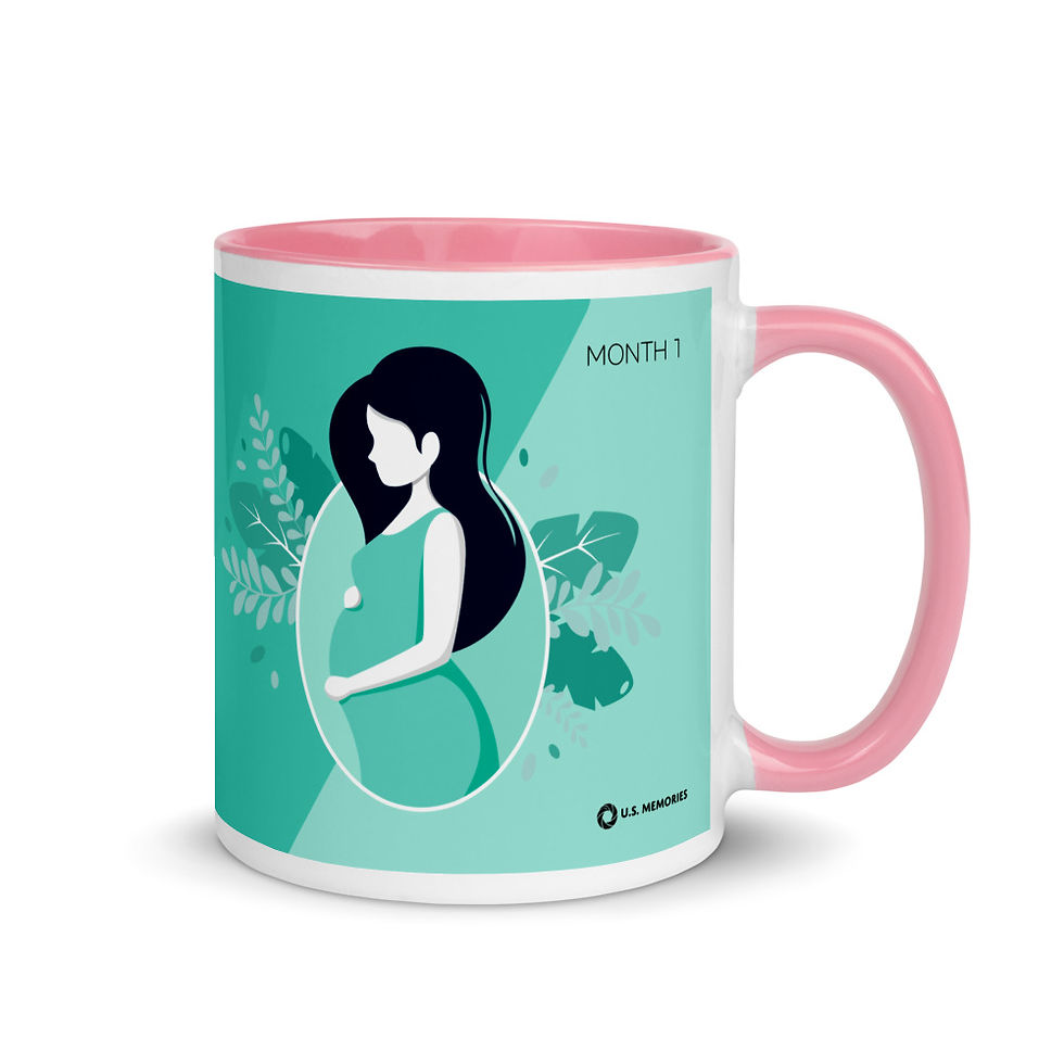 Thumbnail: Maternity Coffee Mug with Color Inside Month 1