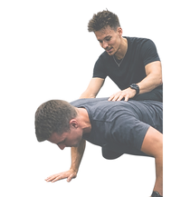 Coach instructing client push up