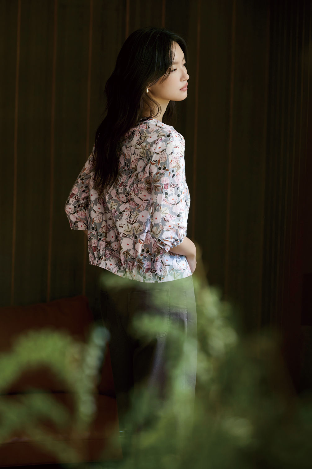 FIVE PENCE 粉嫩碎花輕透感上衣