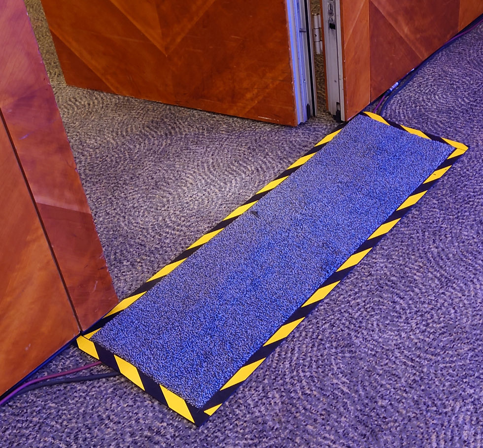 Cable mats across doorways