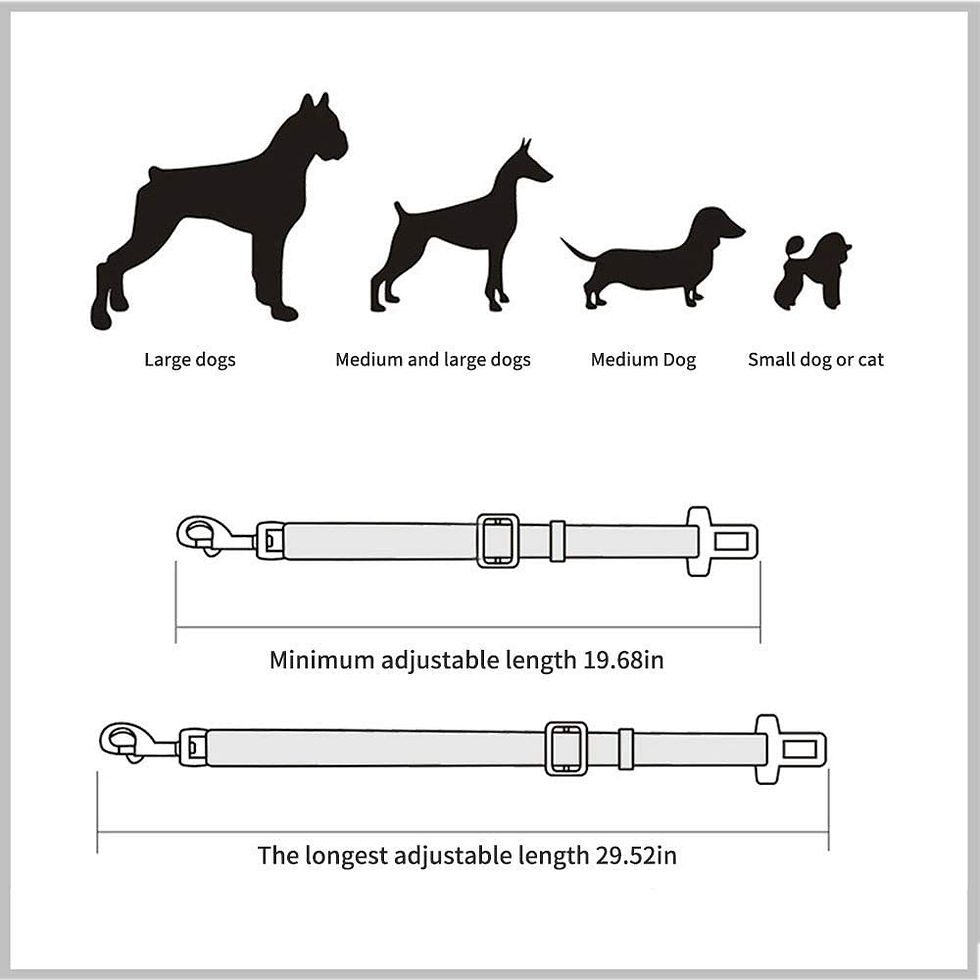 Thumbnail: Adjustable Pet Cat Dog Car Seat  Belt Pet Seat Vehicle Dog Harness Lead Clip Saf
