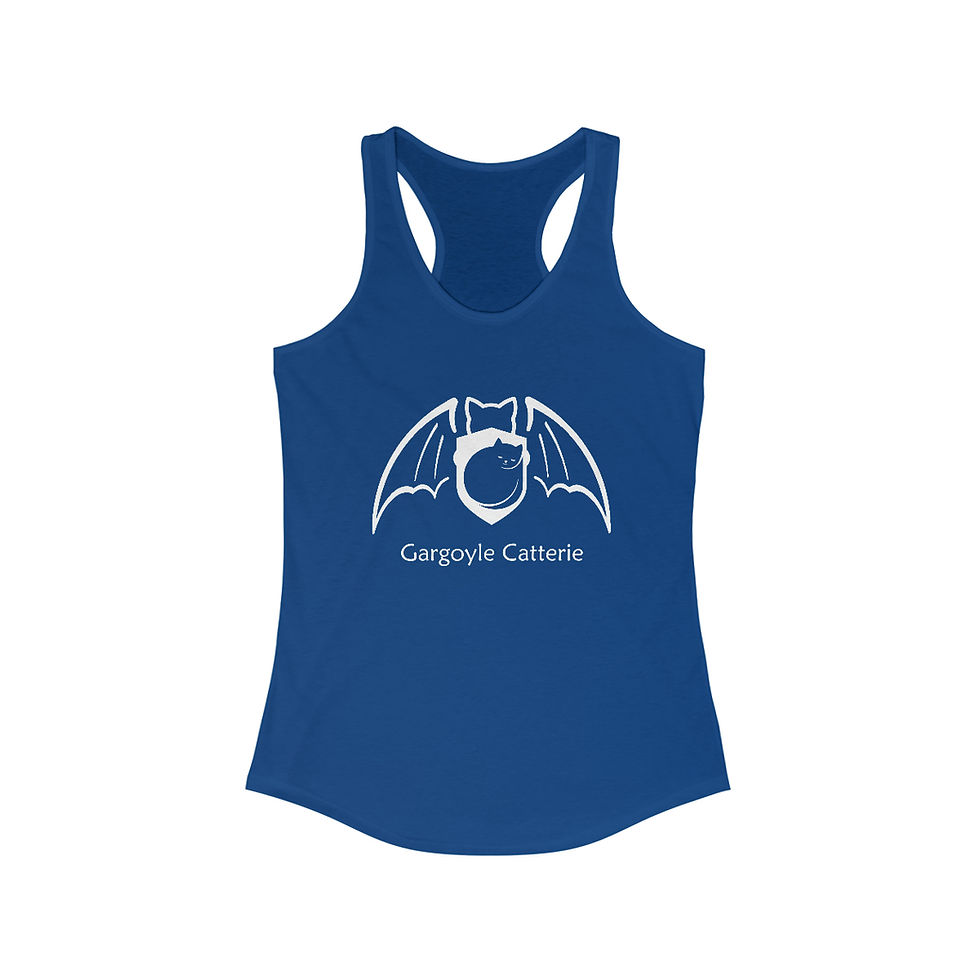 Thumbnail: Women's Ideal Racerback Tank ~ White ink