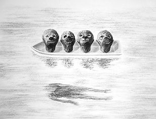 En barque, 2016, fusain sur papier, 50 x 65 cm.JPG
