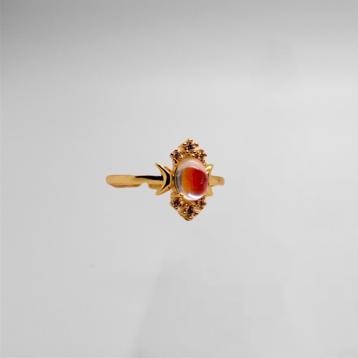 Moon Magic - Adjustable Blue Moonstone Ring