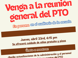 Reunion General del PTO En Persona!