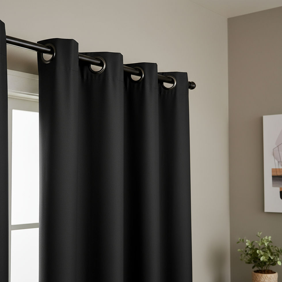 Miniatura: Cortina Blackout em PVC 2,20m x 1,30m Preta – Bloqueio Total de Luz