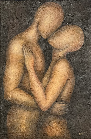 Painting of a couple in love