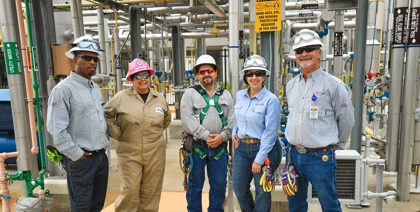 "Join our team of 15,000+ strong. Work with the best." Picture shows a group of Brock employees in the field