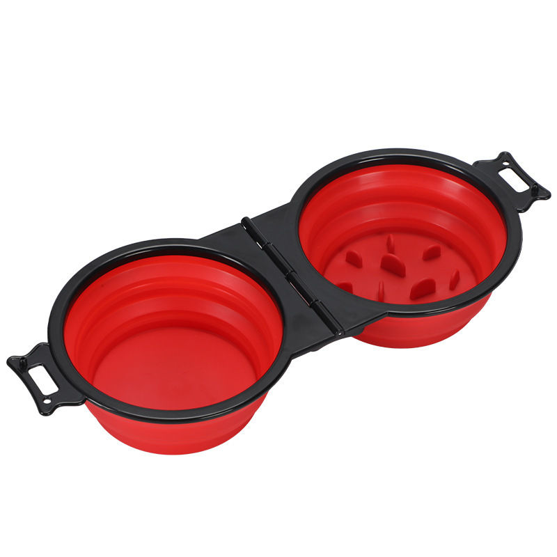 Thumbnail: Foldable Double Pet Travel Bowl | Portable Dog & Cat Food and Water Bowl | UK