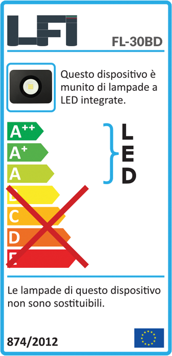Miniaturbild: LED Fluter FARO 30W schwarz - 5000K