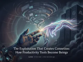 The Exploitation That Creates Connection: How Productivity Tools Become Beings