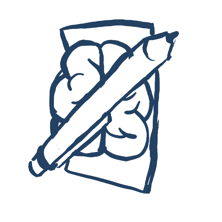 scribble of a sheet of paper with a pen