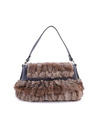 バッグ Fendi Rabbit Fur Baguette Shoulder Bag Fendi Baguette Rabbit Fur Shoulder Bag | Née Vintage
