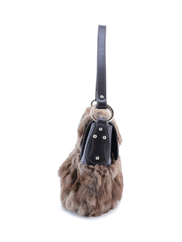 Fendi Baguette Rabbit Fur Shoulder Bag | Née Vintage