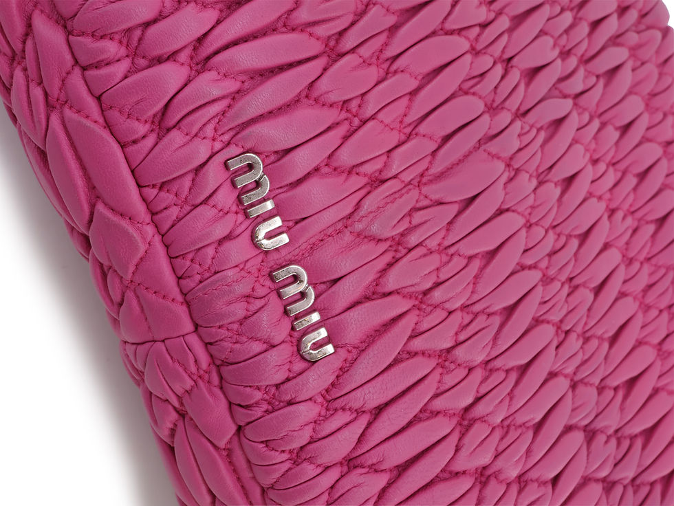 Thumbnail: Miu Miu Matelasse Flap Crystal Shoulder Bag