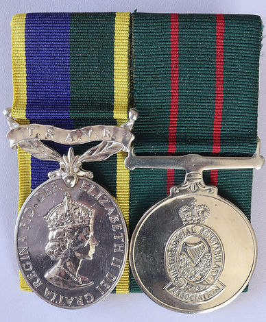 Efficiency Medal TAVR T&AVR, Ulster Special Constabulary Medal