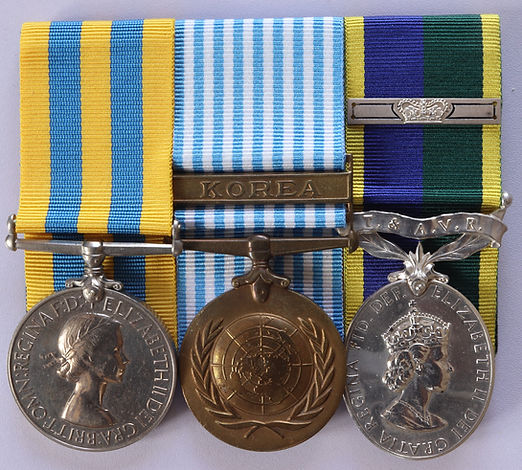Queens Korea Medal, UN Korea Medal, Efficiency Medal TAVR T&AVR