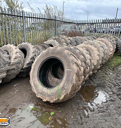 Row of tyres