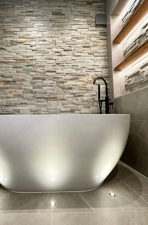 Bath and shelving