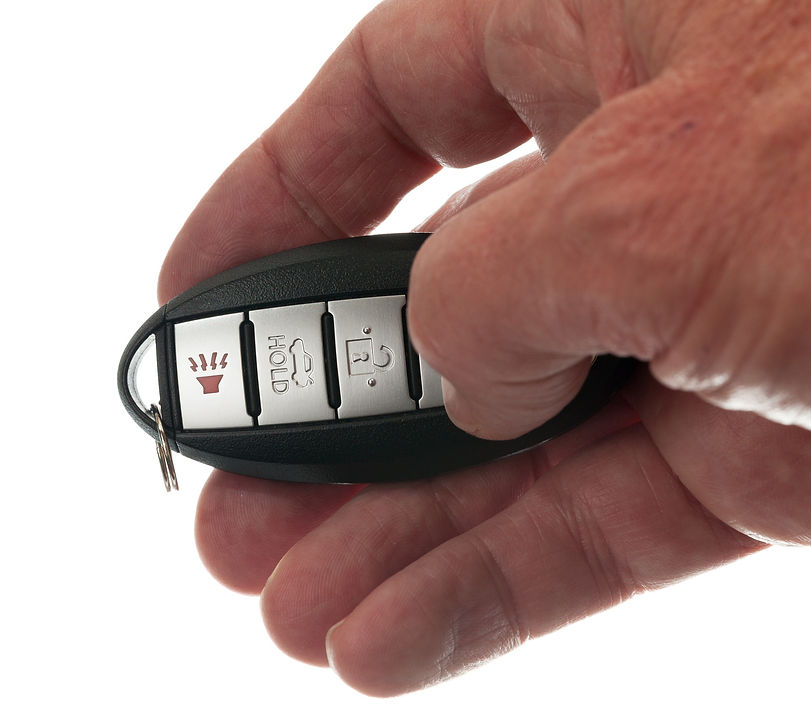 Hand holding automatic key