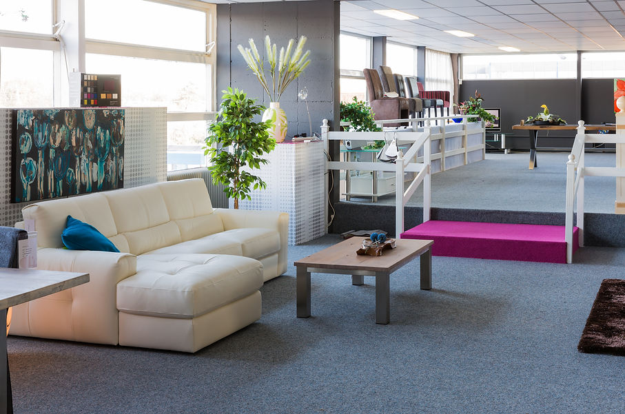 Showroom of modern furniture store