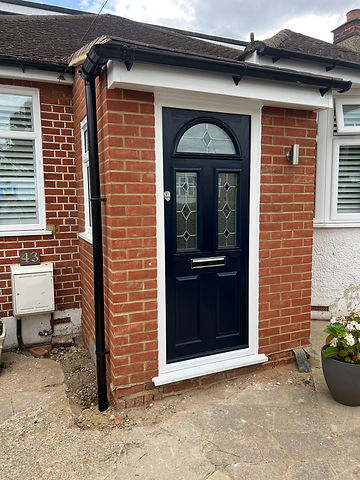 Front door of house