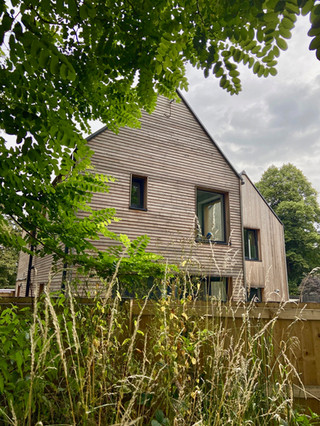 Cedar cladding to rear elevation