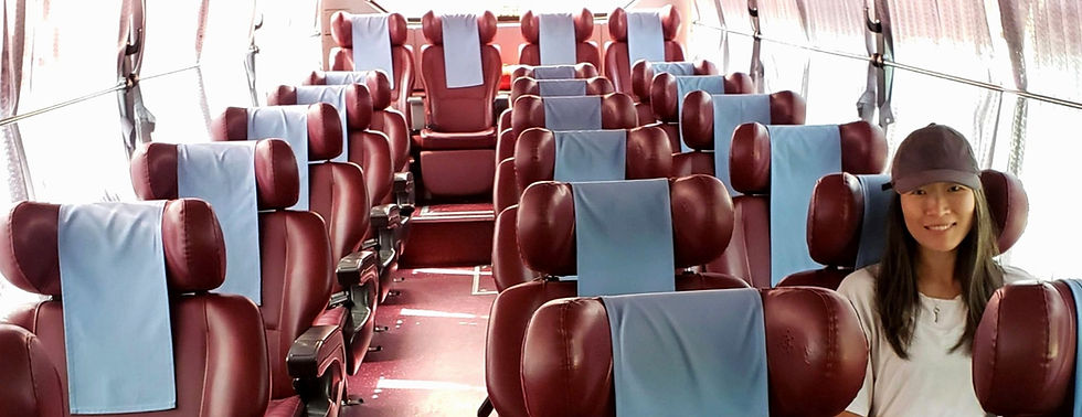 Korean intercity bus from Busan to Jeonju, excellent seats
