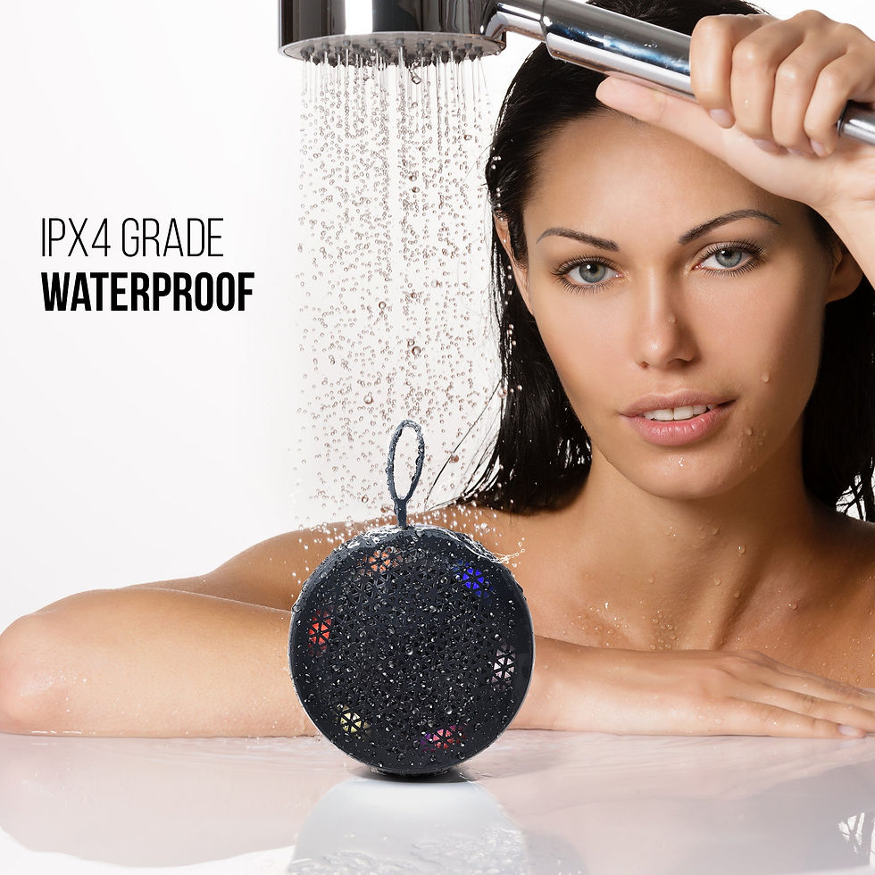 Thumbnail: RISEBASS Water Resistant Bluetooth Shower Speaker, Handsfree Portable Speakerpho
