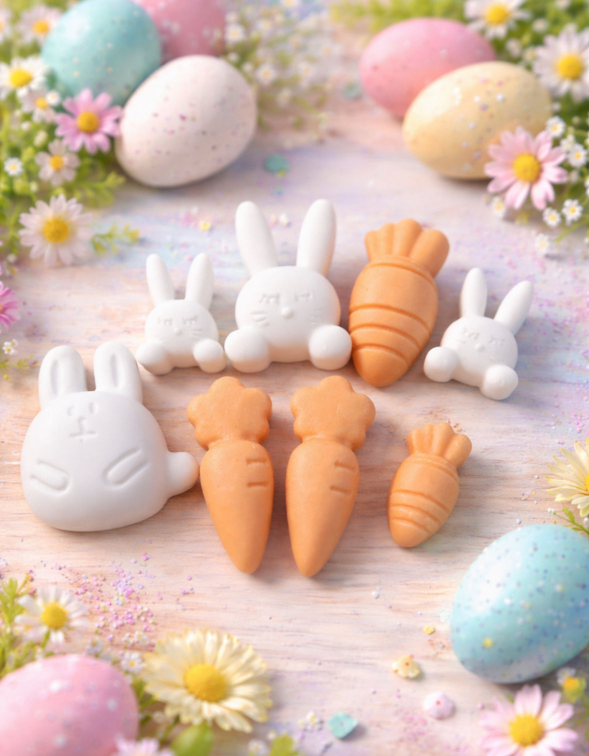 E aster Bunny & Carrot Soap Set – Vanilla Scented (Assorted)