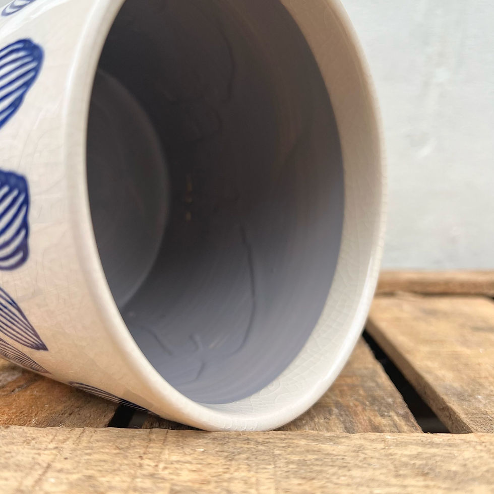 Thumbnail: Blue Leaf Planter | 14cm
