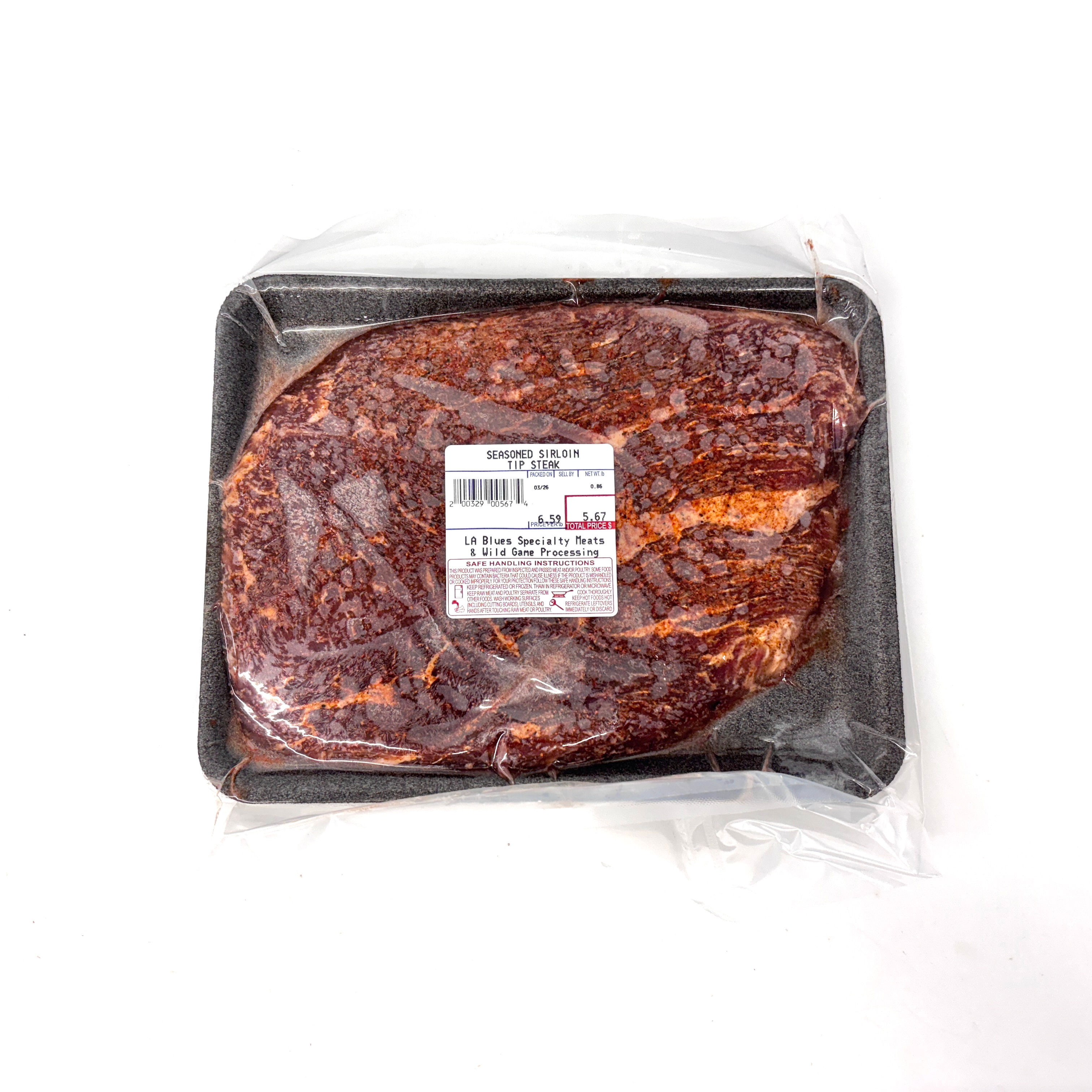 Sirloin Tip Steak - Seasoned