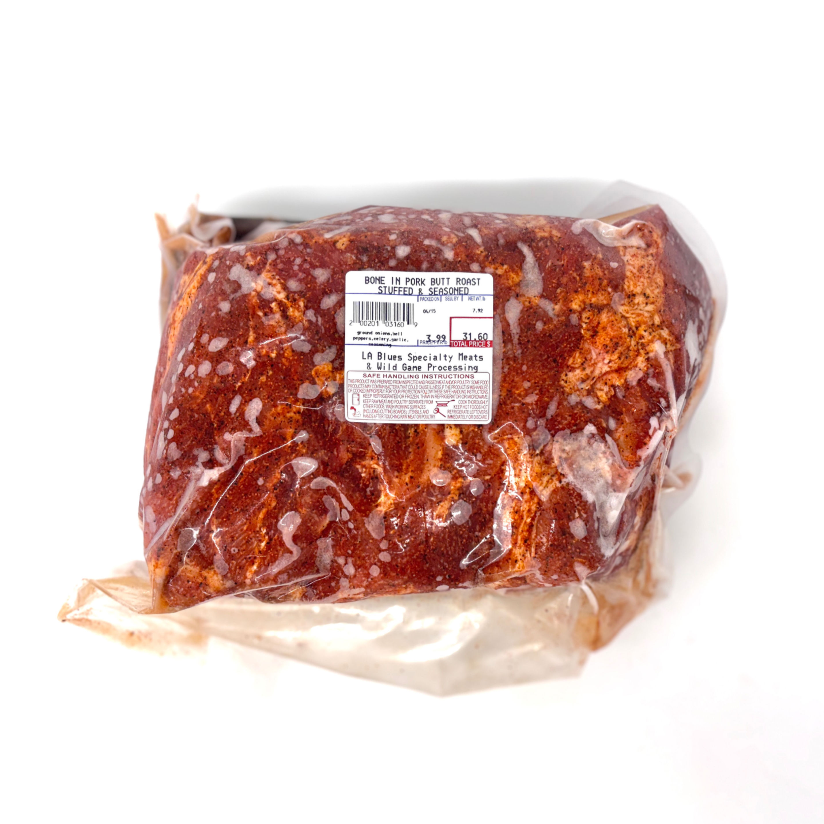 Bone-In Pork Butt Roast - Stuffed & Seasoned