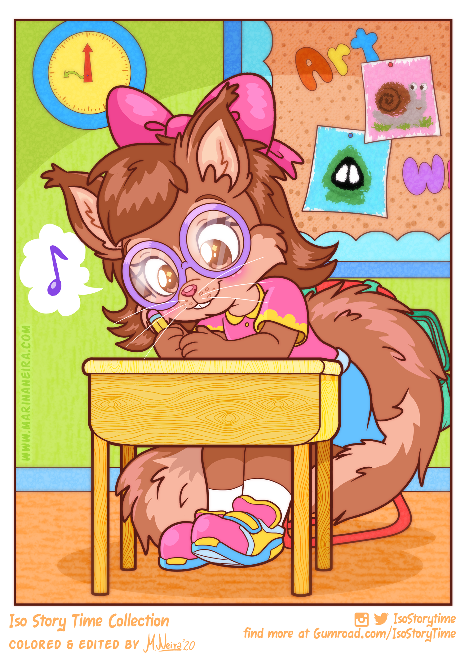 Iso Story Time Coloring Page: School Days