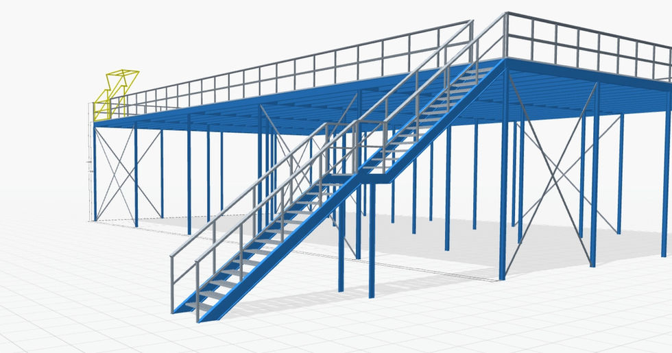 Planung von Geländer & Treppe für Stahlbühne