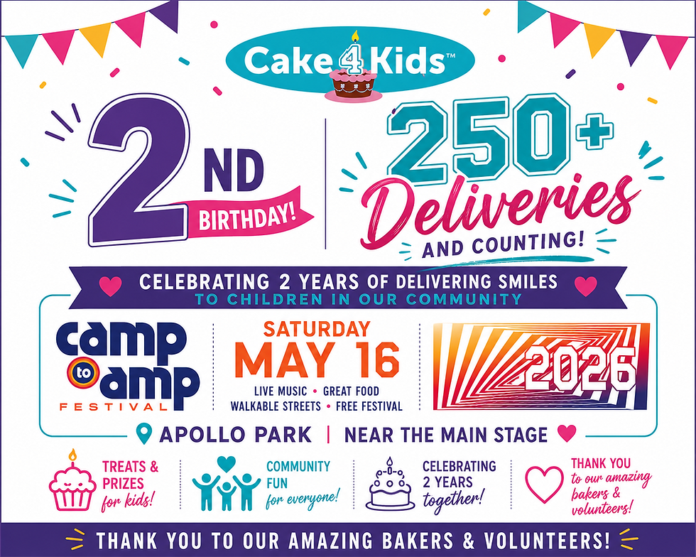 Cake4Kids Greater Huntsville 2nd Birthday & 250+ Cake Deliveries Celebration