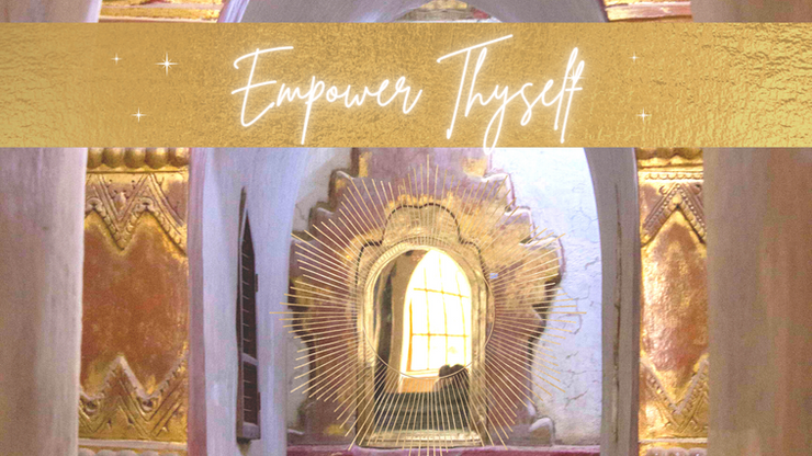 Empower Thyself workshop visual depicting spiritual empowerment and light.