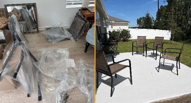 Before and after furniture assembly by handycandor - Palm Coast