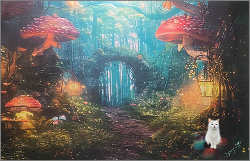 Thumbnail: Fairy Cat in 6in x 4in frame