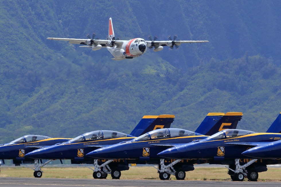 Lockheed Martin HC-130J Super Hercules / 2009 & Blue Angelas, Kaneohe Bay Oahu Hawaii