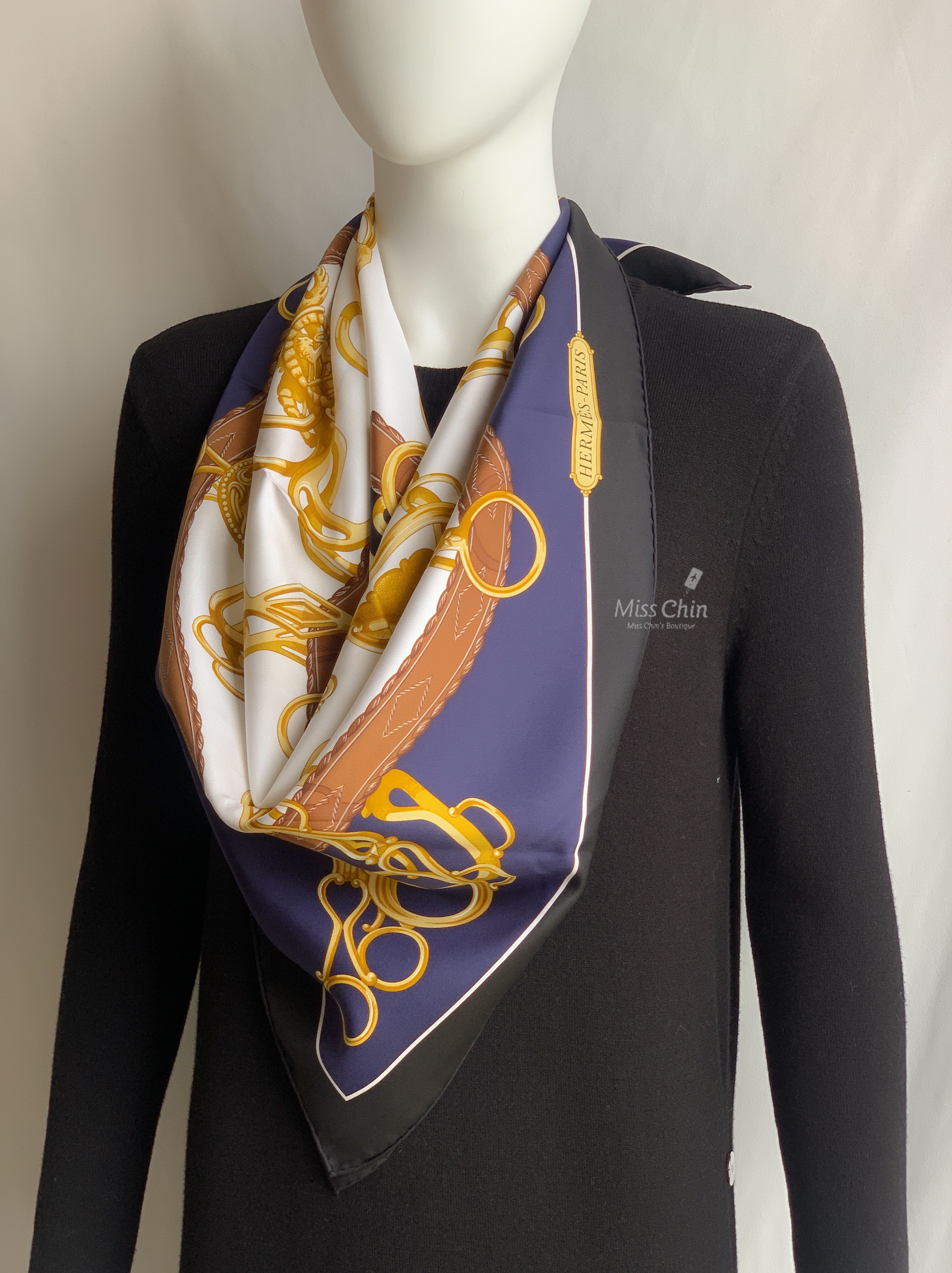 Hermes 名人電梯 90 方巾