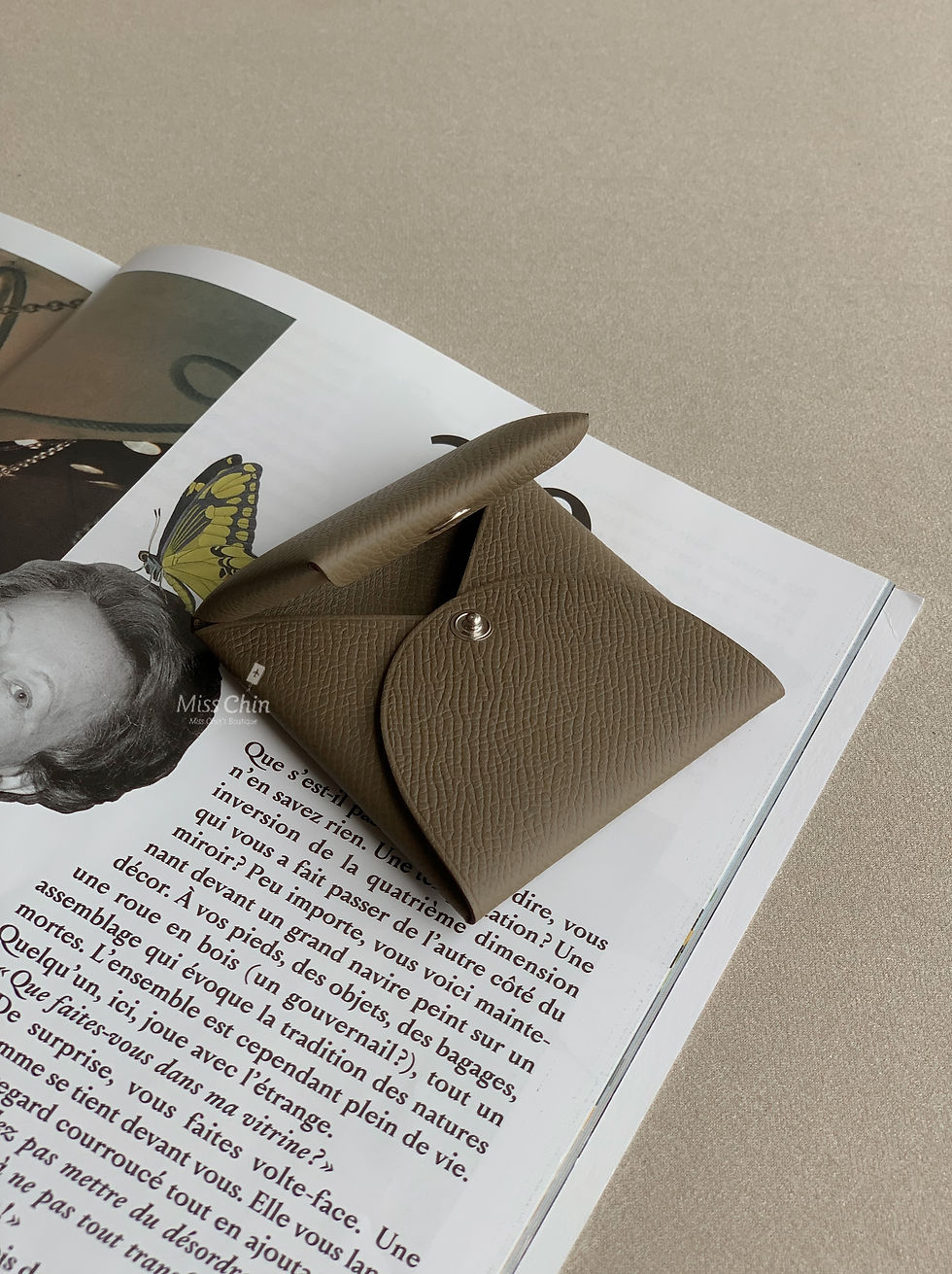 縮圖：Hermes Bastia 零錢包 - 大象灰