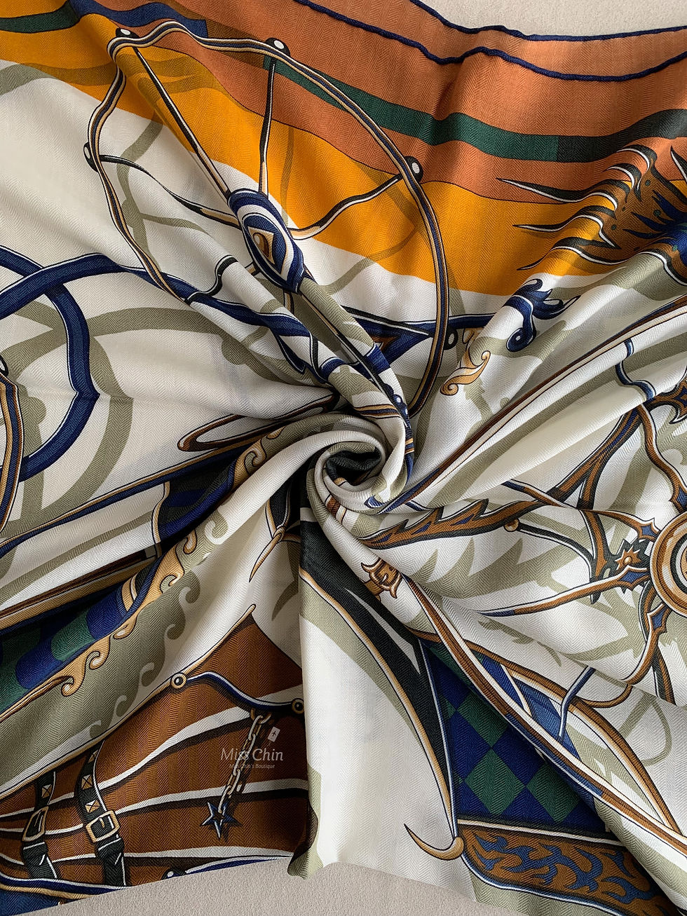 縮圖：Hermes Voitures en Equilibre 140 方巾