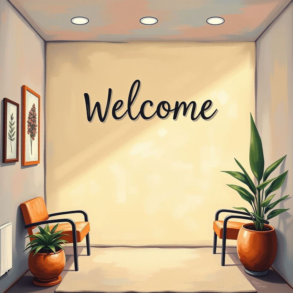 A welcoming background that, inspiring and provides a trusting caring connecting vibe also