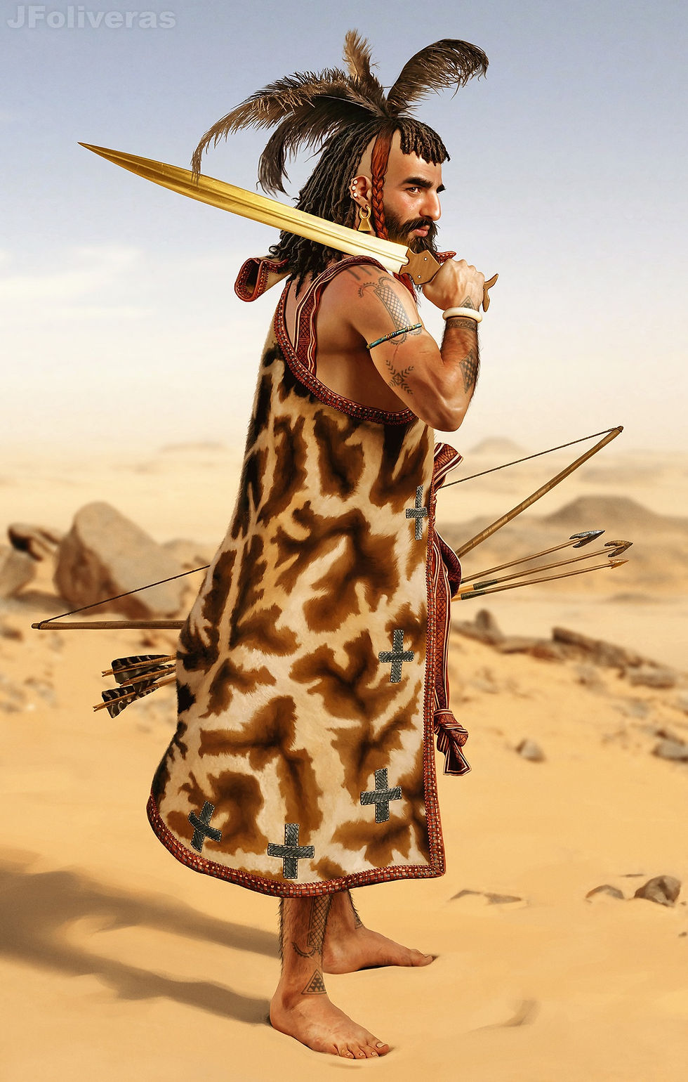 Illustration of a Northern Libyan man (Tjhnw)