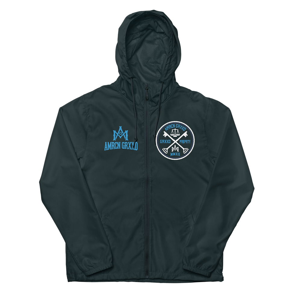Thumbnail: AMRCN GRXXD // Unisex lightweight zip up windbreaker