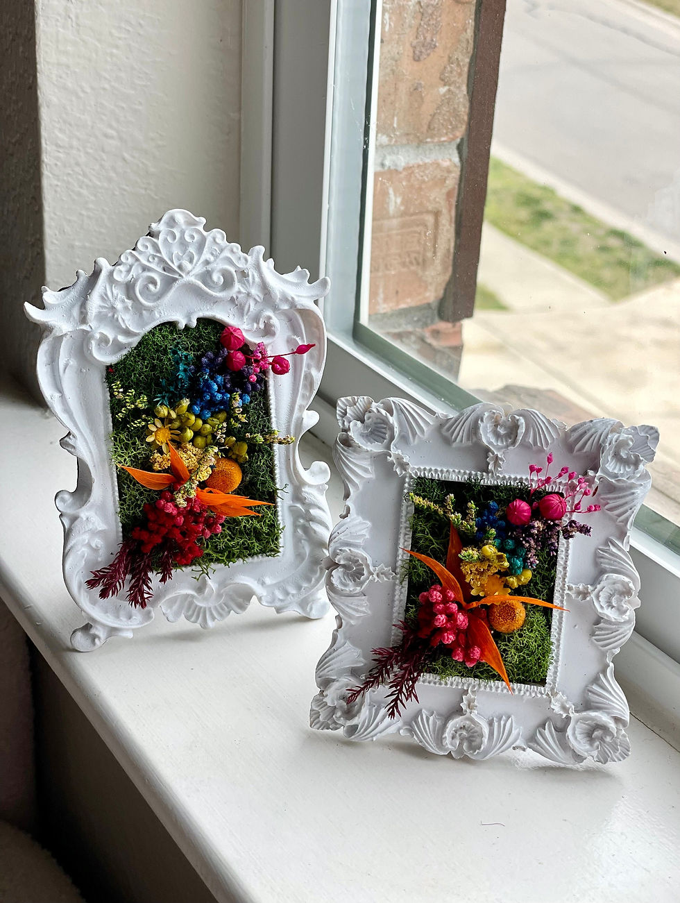 Thumbnail: Mini Rainbow Preserved Moss Art | Handmade Wall Decor