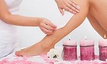 legs being waxed