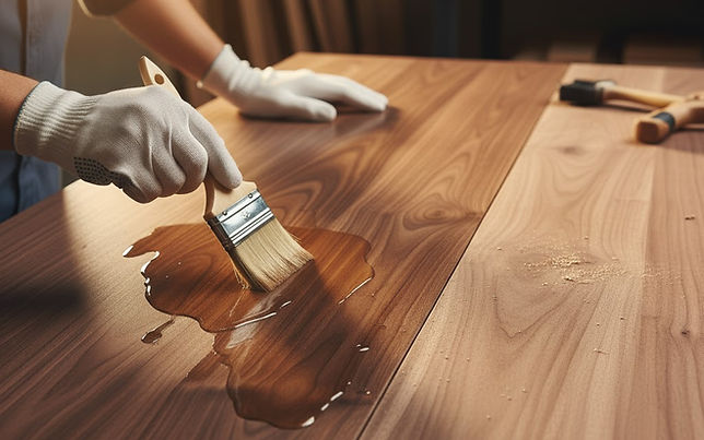 aplicación de protección para madera